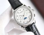 Patek Philippe Complications 9100 Movement 316LSteel 42mm Calfskin Leather Strap Watch